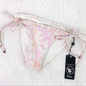 NWT Wildfox Unicorn Ruffle String Bikini Bottoms